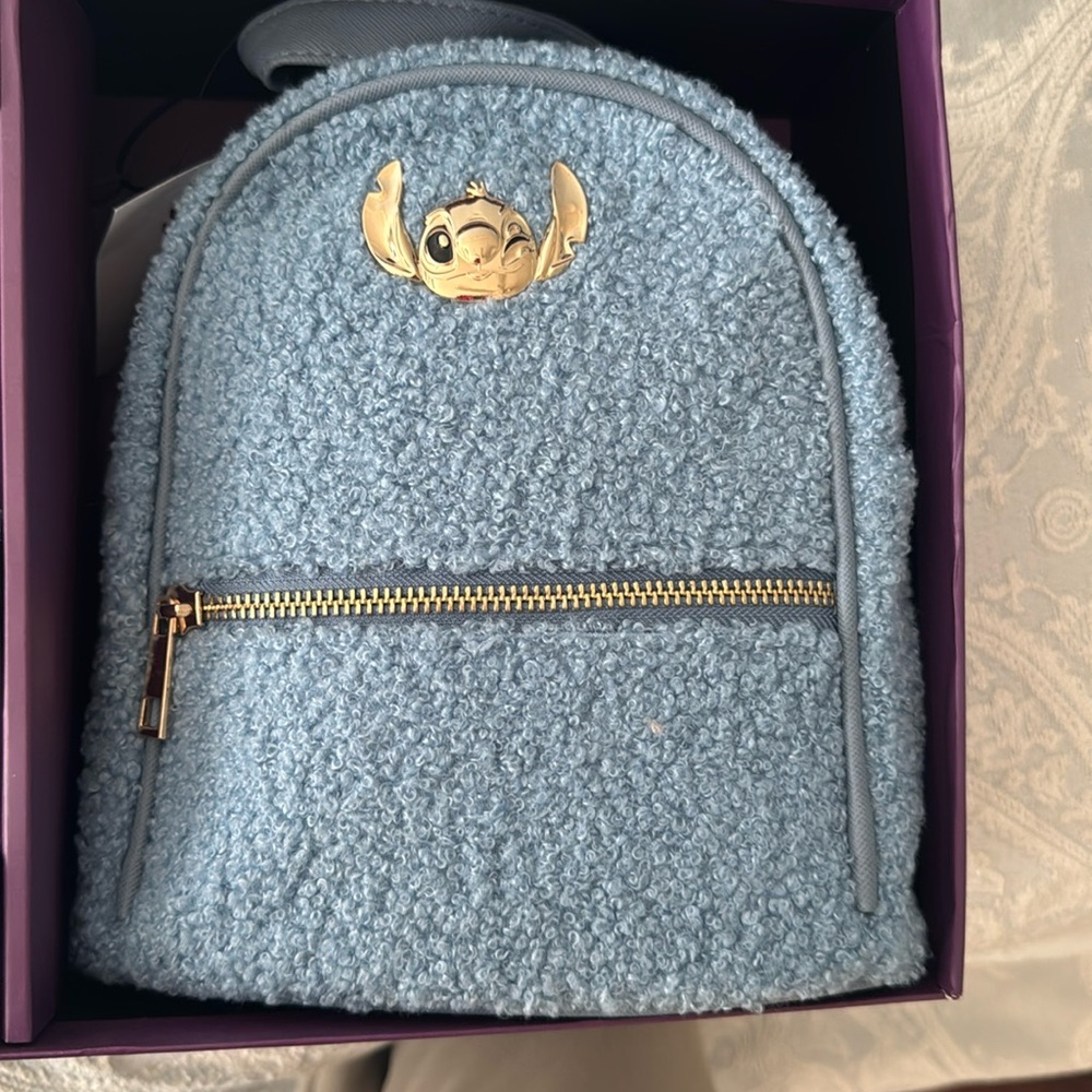 Disney Lilo & Stitch Mini Backpack Bag Card Holder & Key Chain Gift Set New